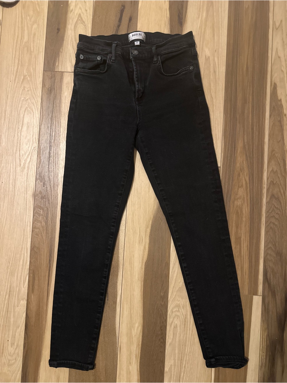 Agolde Black High-Rise Skinny Jeans